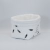 Petit panier Blanc Plumes C de B Les cousettes de Bobinette