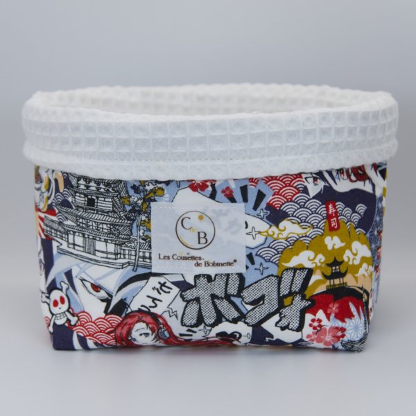 Grand panier Blanc Manga C de B Les cousettes de Bobinette