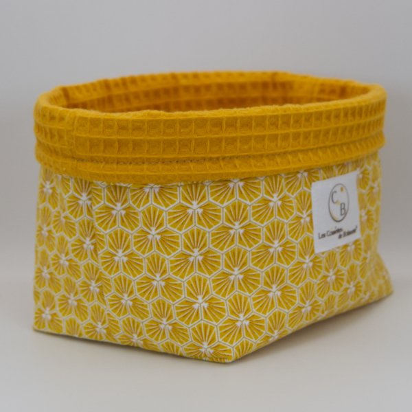 Grand panier Jaune curcuma Riad C de B Les cousettes de Bobinette