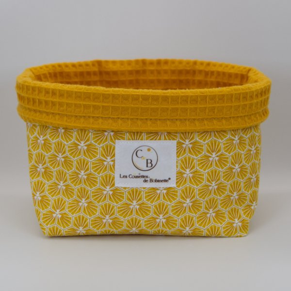 Grand panier Jaune curcuma Riad C de B Les cousettes de Bobinette