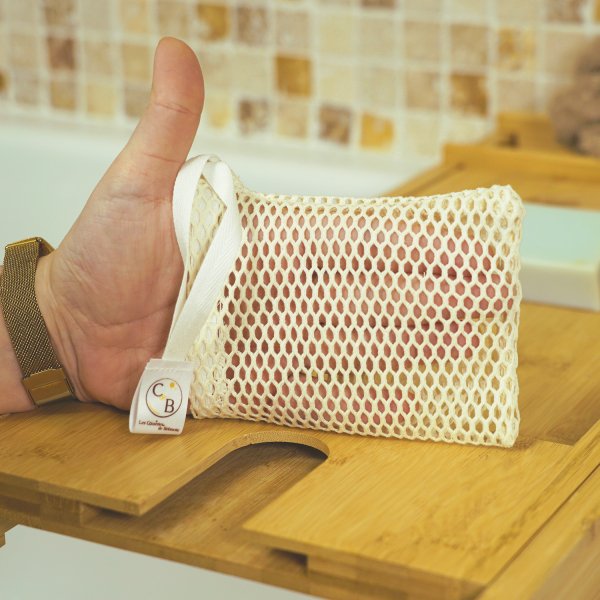 Filet savon en Coton bio GOTS. 9.5*11.5cm